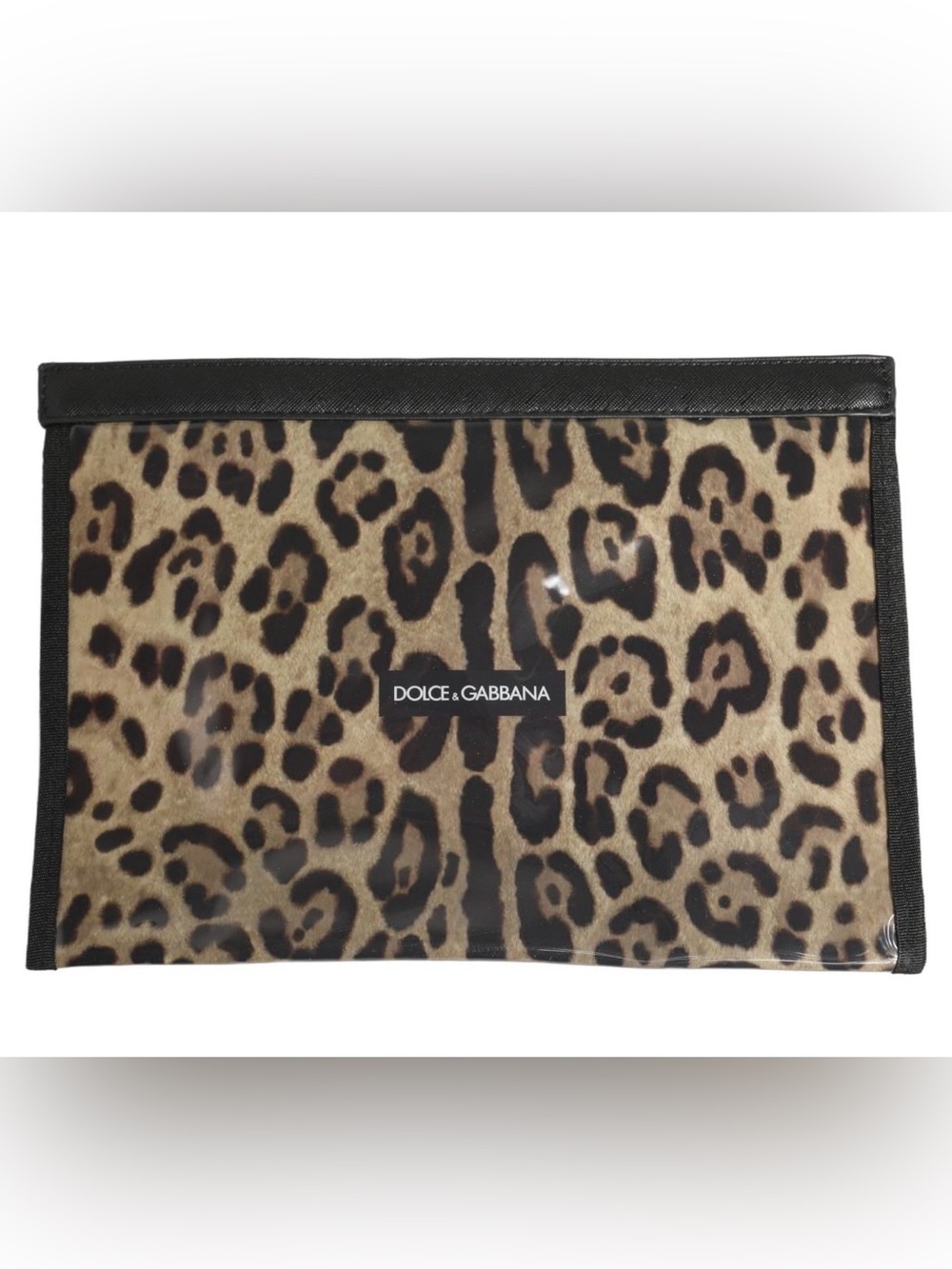 DOLCE & GABBANA Leopard Print Oversized Pouch